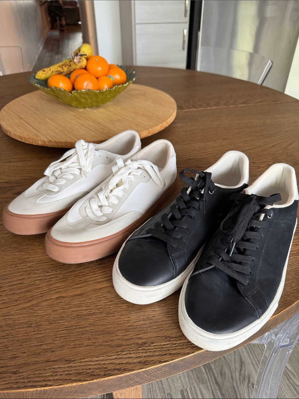 2 pairs Zara Casual Low-Top Sneakers Duo - White & Black